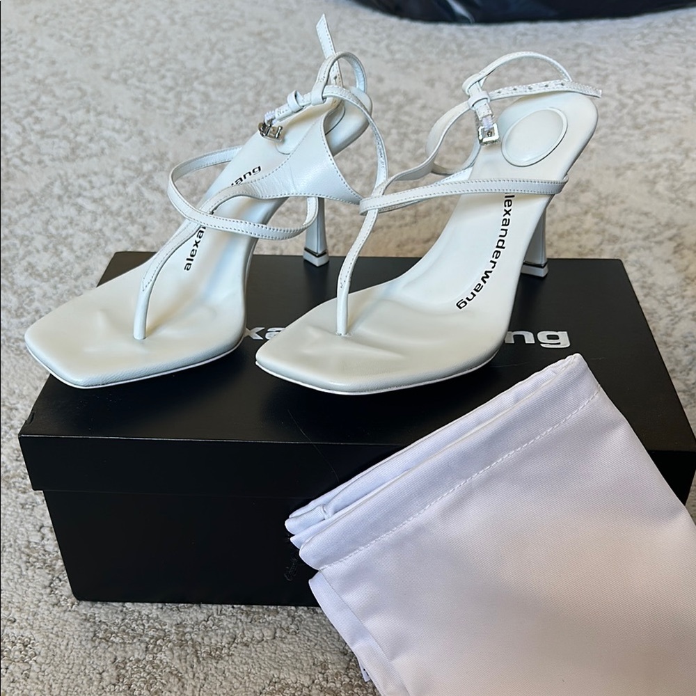 Alexander Wang White Strappy Heels